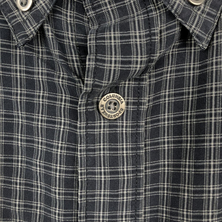 00'S Columbia Short Sleeve Button Down Check Shirt Men's XL Modal Khaki type Vintage Second Hand