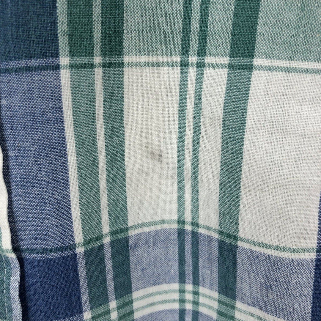 2000'S Tommy Hilfiger Short-Sleeve Button-Down Check Shirt, Men's Size L (approx.) cotton blue type Vintage Second Hand