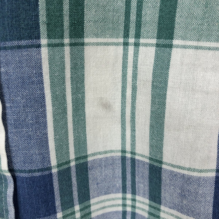 2000'S Tommy Hilfiger Short-Sleeve Button-Down Check Shirt, Men's Size L (approx.) cotton blue type Vintage Second Hand