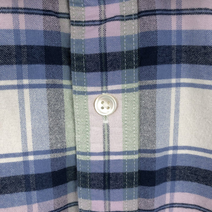 Levi's Oversized Short-Sleeve Cotton Check Shirt (Men's Size S equivalent) cotton blue type Vintage Second Hand
