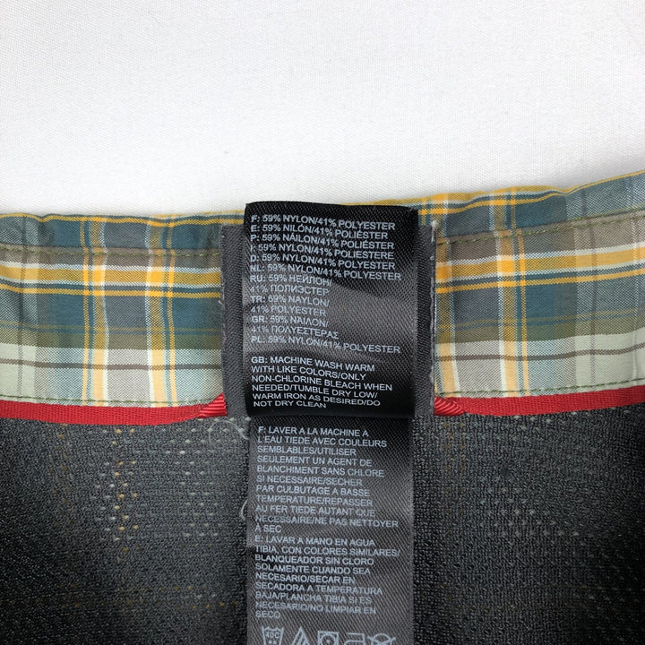 THE NORTH FACE Short Sleeve Check Shirt, Men's Size L Nylon Khaki type sage green Vintage Second Hand