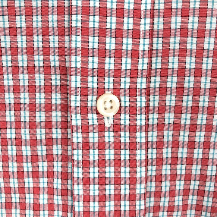 Nautica Classic Fit Short-Sleeve Button-Down Check Shirt (Men's Size L, equivalent to 2000s) cotton red type Vintage Second Hand