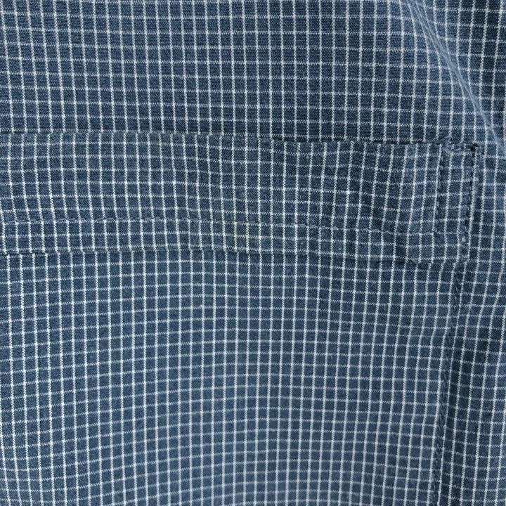Columbia XCO Short-Sleeve Button-Down Check Shirt, Men's Size S (approx.) cotton blue type Vintage Second Hand