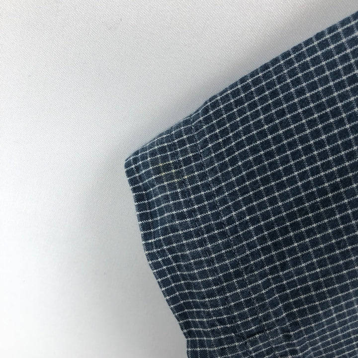 Columbia XCO Short-Sleeve Button-Down Check Shirt, Men's Size S (approx.) cotton blue type Vintage Second Hand