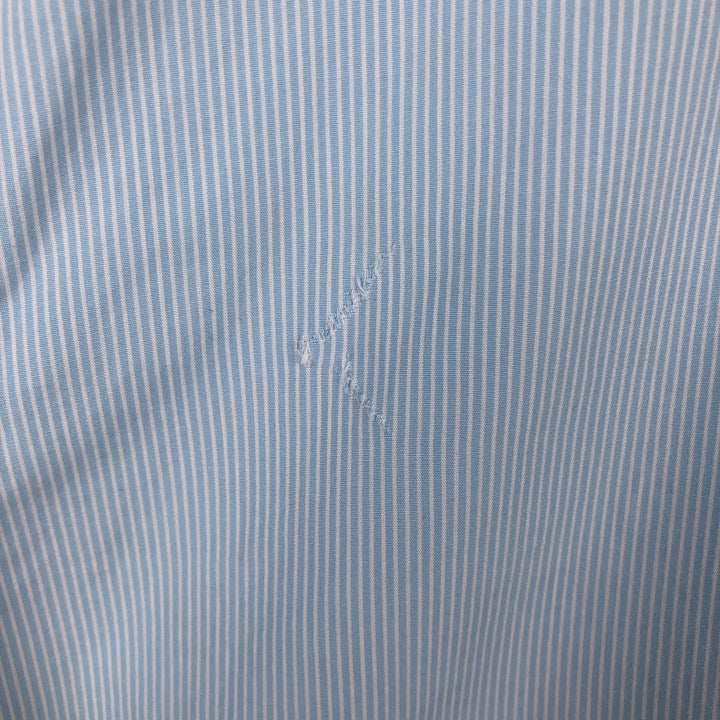 Tommy Hilfiger short-sleeved cotton striped shirt, men's size XL (approx.) cotton Blue type light blue Vintage Second Hand