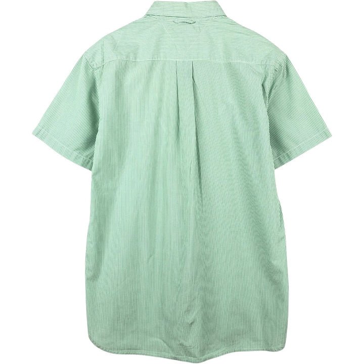 Tommy Hilfiger short-sleeved button-down striped shirt, men's size L (approx.) unclear Mint green Vintage Second Hand