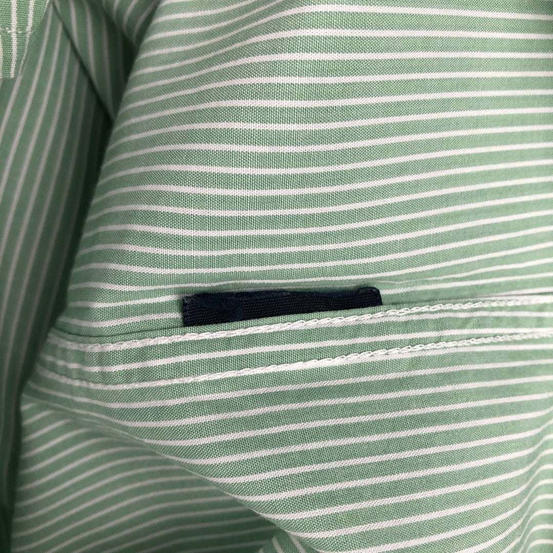 Tommy Hilfiger short-sleeved button-down striped shirt, men's size L (approx.) unclear Mint green Vintage Second Hand
