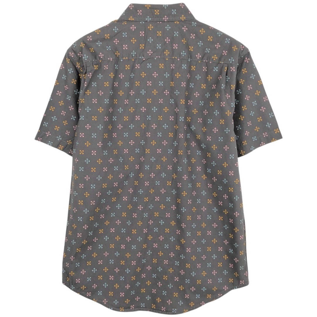 Levi's Standard all-over print short-sleeved cotton shirt, men's size S (approx.) cotton Charcoal Vintage Second Hand