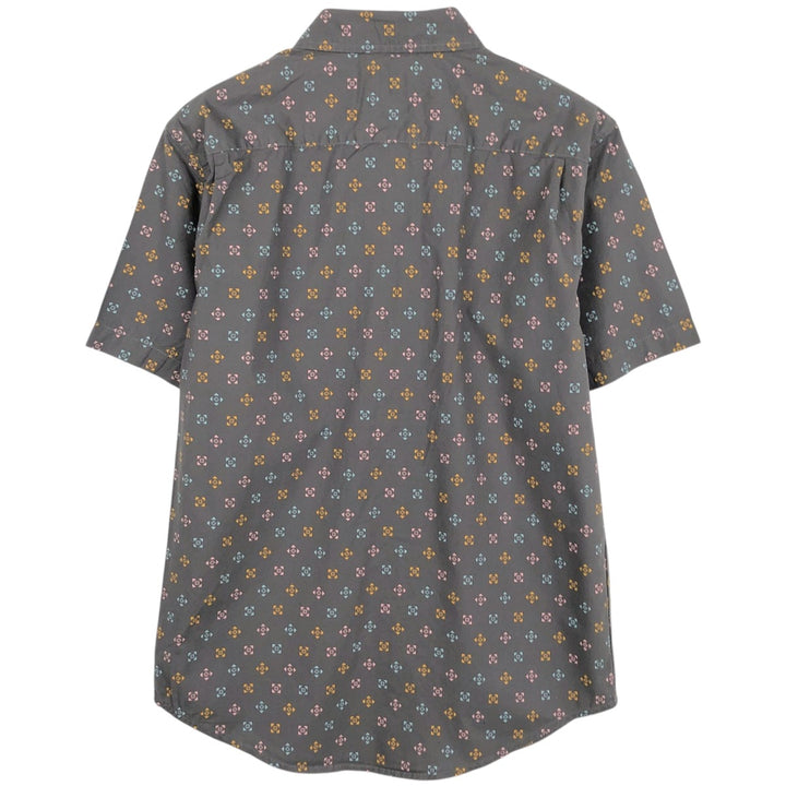 Levi's Standard all-over print short-sleeved cotton shirt, men's size S (approx.) cotton Charcoal Vintage Second Hand