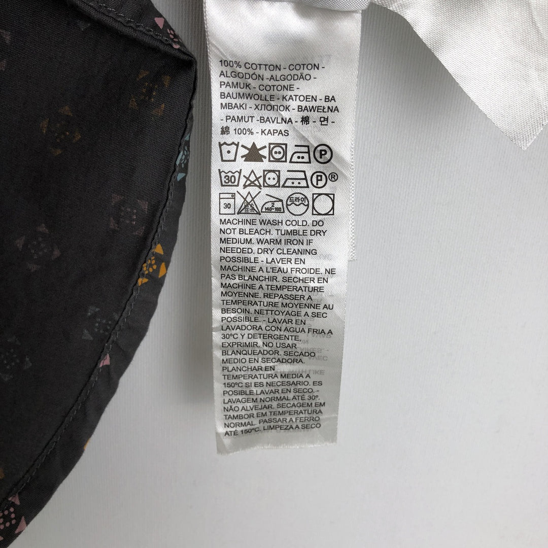 Levi's Standard all-over print short-sleeved cotton shirt, men's size S (approx.) cotton Charcoal Vintage Second Hand
