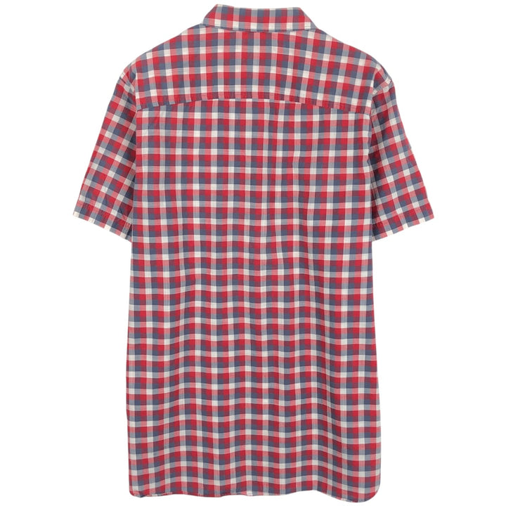 Timberland Regular Fit Short-Sleeve Cotton Check Shirt (Men's Size L equivalent) cotton red type Vintage Second Hand