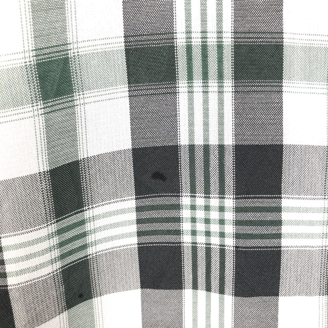 QUIKSILVER WATERMAN Check Pattern Short-Sleeve Poly/Rayon Box Shirt, Men's Size XL (approx.) Rayon Charcoal Vintage Second Hand