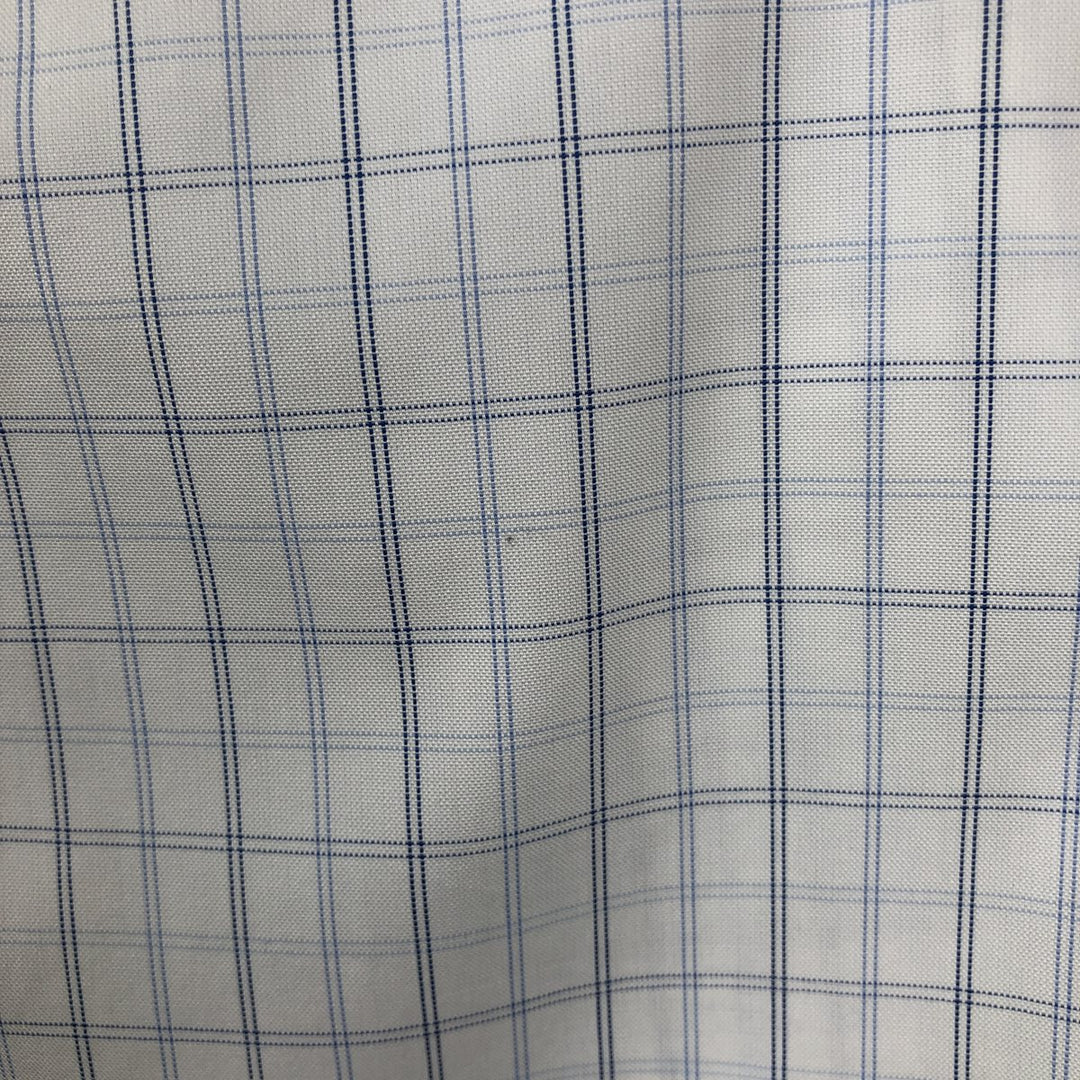 Brooks Brothers 346 short sleeve button down check shirt, men's size XL cotton white type Vintage Second Hand