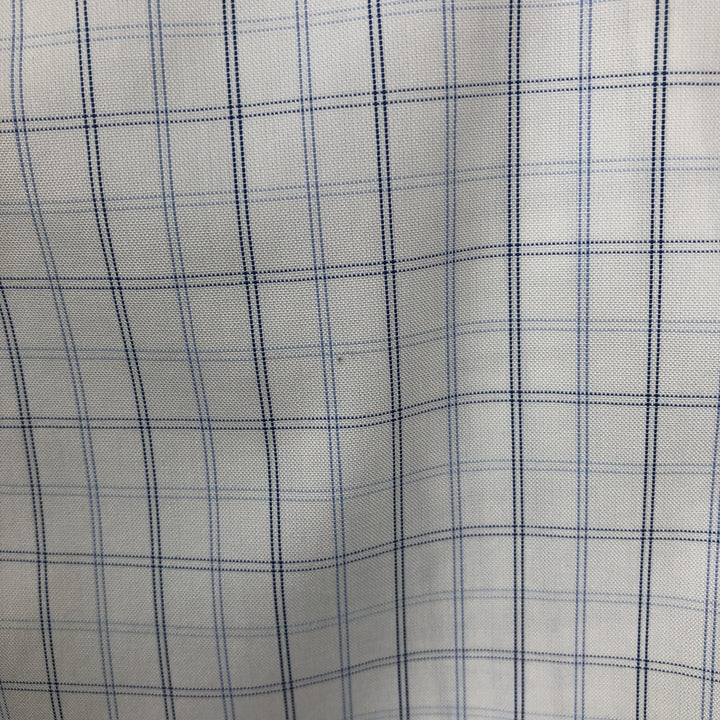 Brooks Brothers 346 short sleeve button down check shirt, men's size XL cotton white type Vintage Second Hand