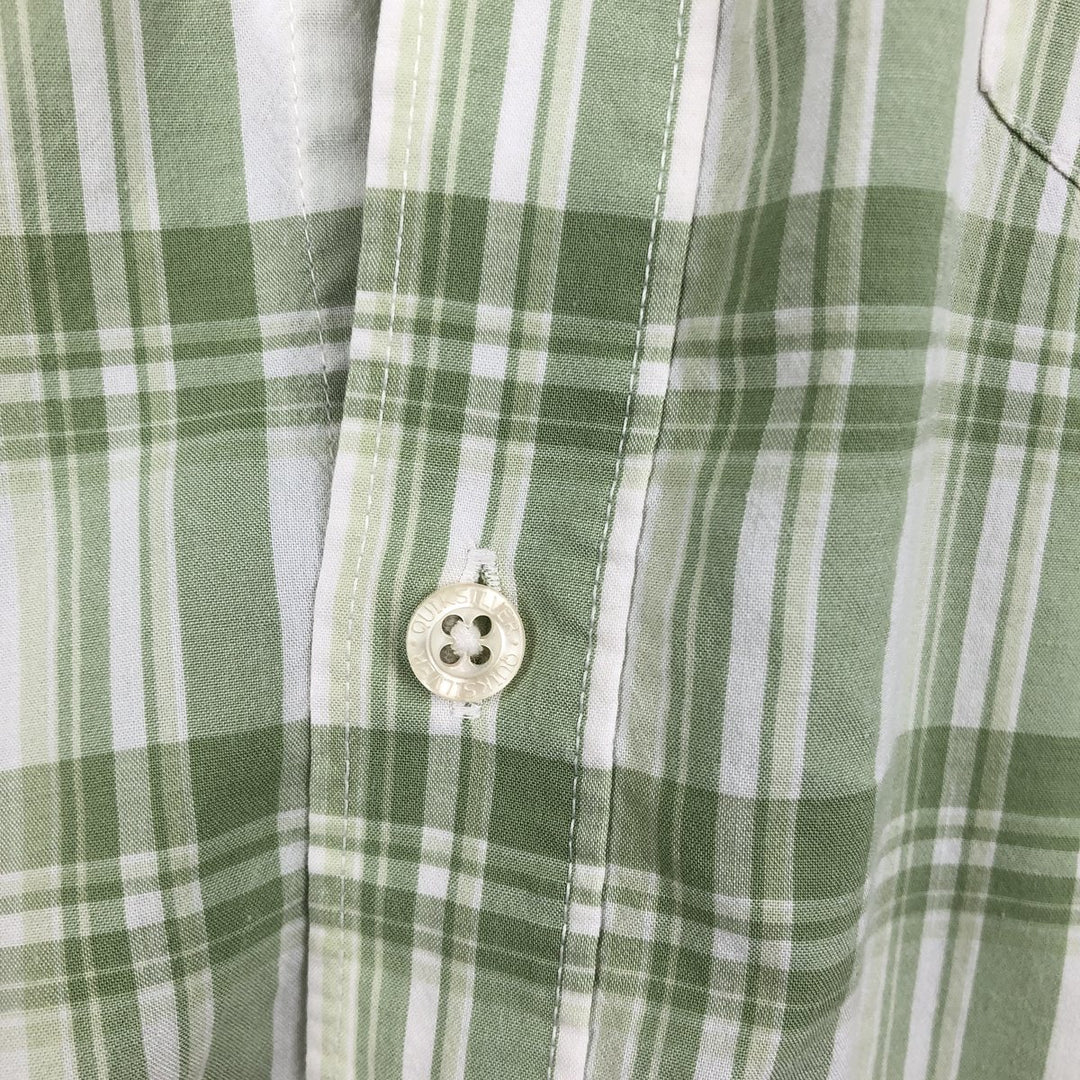 90s-00'S QUIKSILVER Check Pattern Short-Sleeve Cotton x Rayon Box Shirt, Men's Size L (approx.) Rayon white type Vintage Second Hand