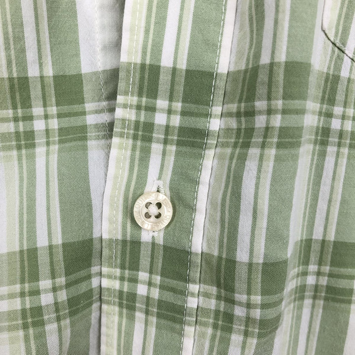 90s-00'S QUIKSILVER Check Pattern Short-Sleeve Cotton x Rayon Box Shirt, Men's Size L (approx.) Rayon white type Vintage Second Hand