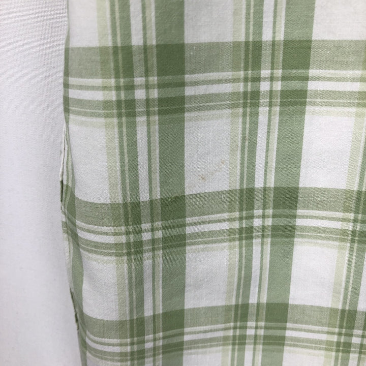 90s-00'S QUIKSILVER Check Pattern Short-Sleeve Cotton x Rayon Box Shirt, Men's Size L (approx.) Rayon white type Vintage Second Hand
