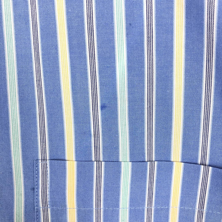 Brooks Brothers Est.1818 Short Sleeve Button-Down Striped Shirt, Men's Size L cotton blue type Vintage Second Hand