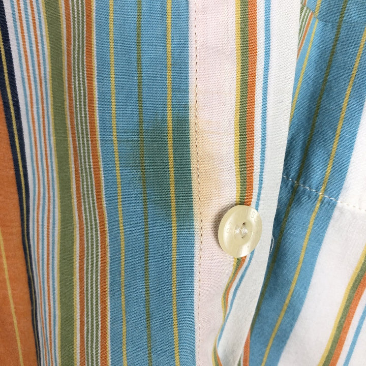 Levi's RED TAB Stripe Pattern Short-Sleeve Cotton Shirt, Men's Size M (approx.) cotton multicolor Vintage Second Hand