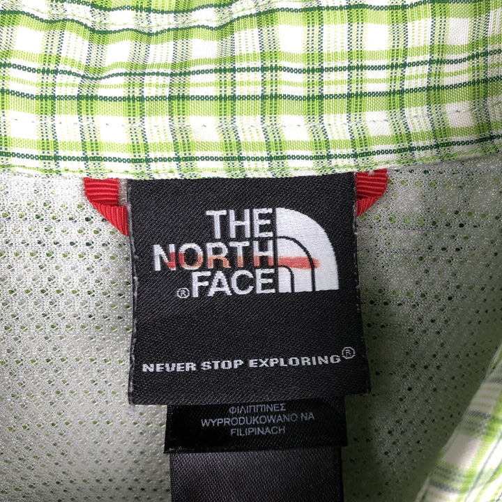 The North Face Short-Sleeve Check Shirt Box Shirt, Men's Size L (approx.) Modal green type yellow green Vintage Second Hand