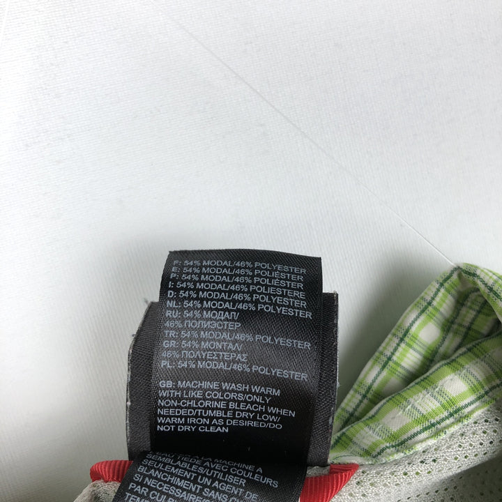 The North Face Short-Sleeve Check Shirt Box Shirt, Men's Size L (approx.) Modal green type yellow green Vintage Second Hand