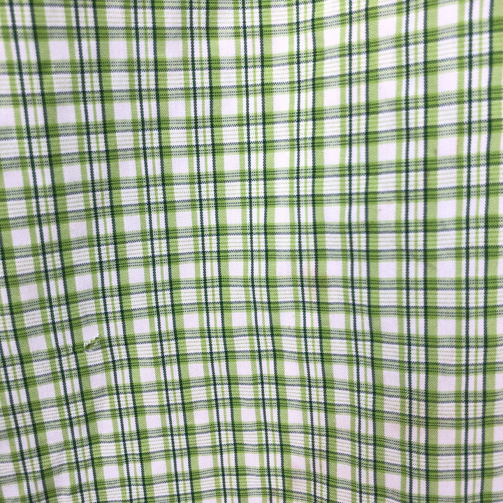 The North Face Short-Sleeve Check Shirt Box Shirt, Men's Size L (approx.) Modal green type yellow green Vintage Second Hand
