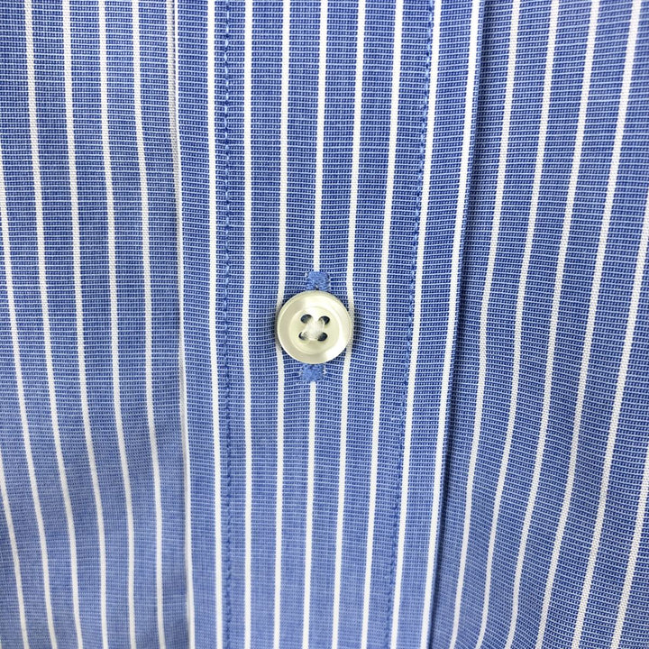 Brooks Brothers Est.1818 Short Sleeve Button-Down Striped Shirt, Men's M cotton blue type Vintage Second Hand