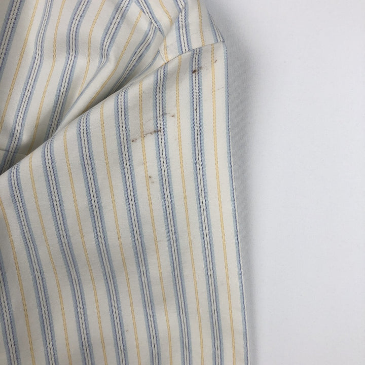 90'S L.L.Bean Wrinkle Resistant Short-Sleeve Button-Down Check Shirt, Men's Size L (approx.), Vintage cotton white type Vintage Second Hand