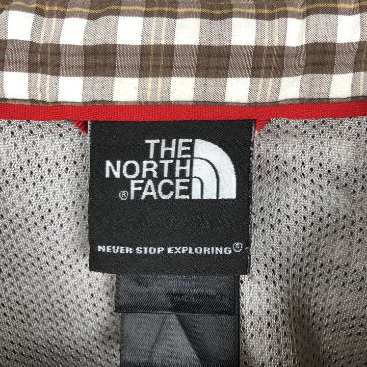 The North Face Short-Sleeve Check Shirt, Boxy Shirt, Men's Size XL (approx.) Nylon brown type Vintage Second Hand