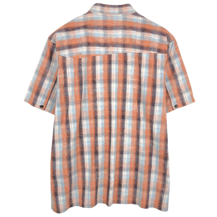 2000'S Columbia Short-Sleeve Cotton Check Shirt, Boxy Fit, Men's Size XL (approx.) cotton multicolor Vintage Second Hand