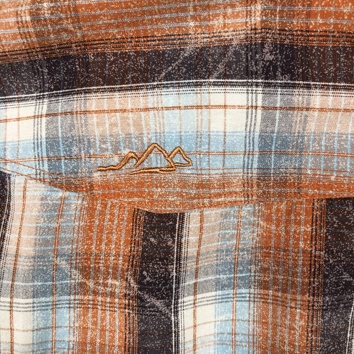 2000'S Columbia Short-Sleeve Cotton Check Shirt, Boxy Fit, Men's Size XL (approx.) cotton multicolor Vintage Second Hand