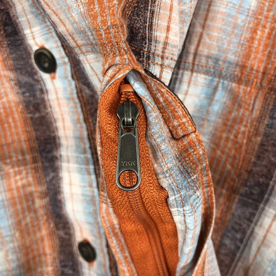 2000'S Columbia Short-Sleeve Cotton Check Shirt, Boxy Fit, Men's Size XL (approx.) cotton multicolor Vintage Second Hand