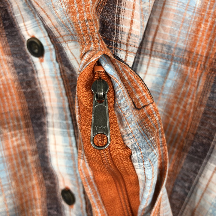2000'S Columbia Short-Sleeve Cotton Check Shirt, Boxy Fit, Men's Size XL (approx.) cotton multicolor Vintage Second Hand