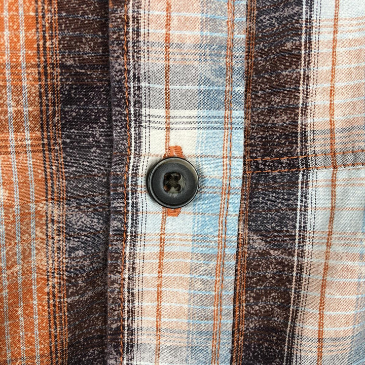 2000'S Columbia Short-Sleeve Cotton Check Shirt, Boxy Fit, Men's Size XL (approx.) cotton multicolor Vintage Second Hand