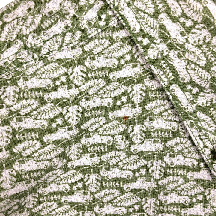 Woolrich WOOLRICH all-over print short-sleeved button-down shirt, men's size XXL equivalent. cotton green type Vintage Second Hand
