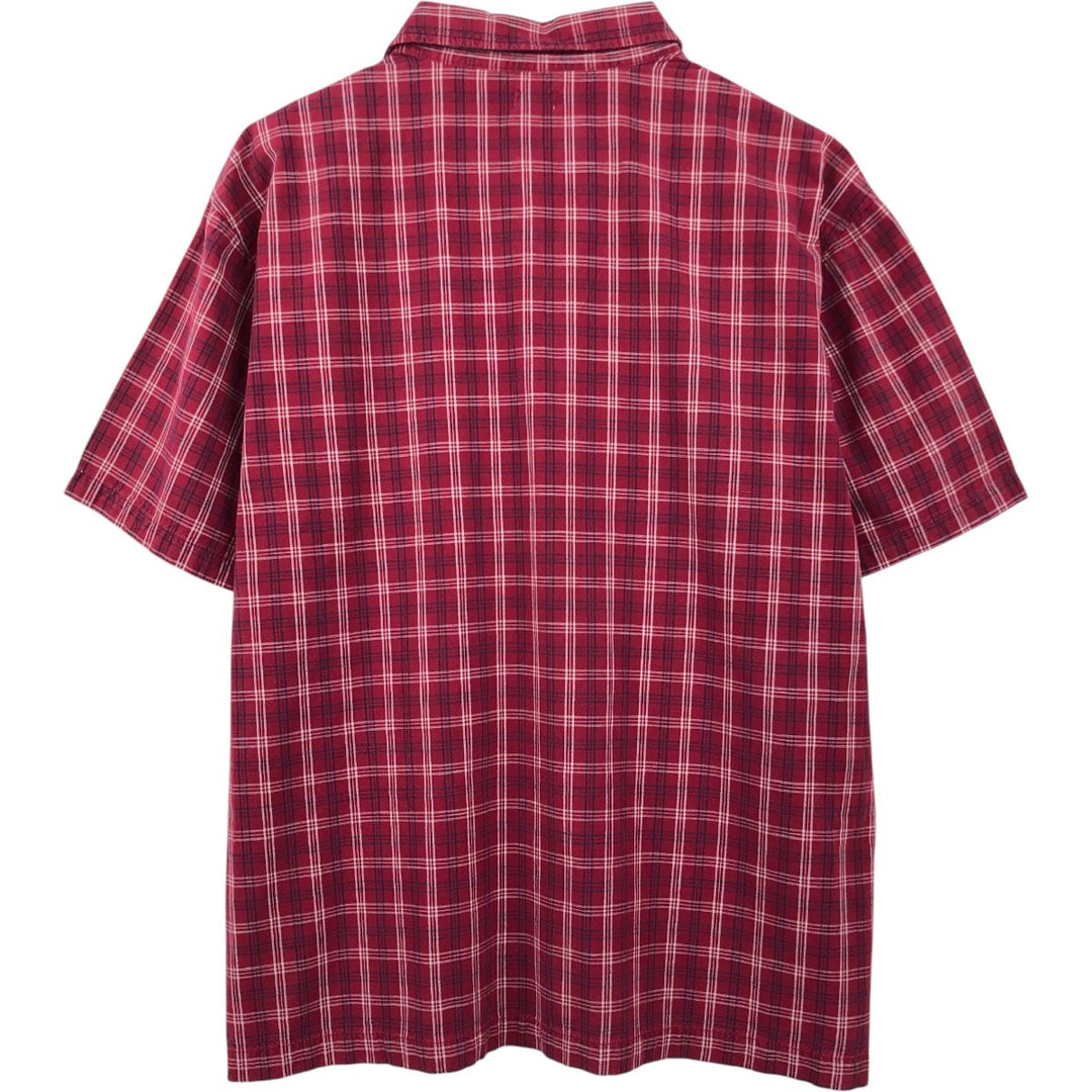 Levi's Short-Sleeve Open-Collar Cotton Shirt, Boxy Fit, Men's Size L (approx.) cotton red type Vintage Second Hand