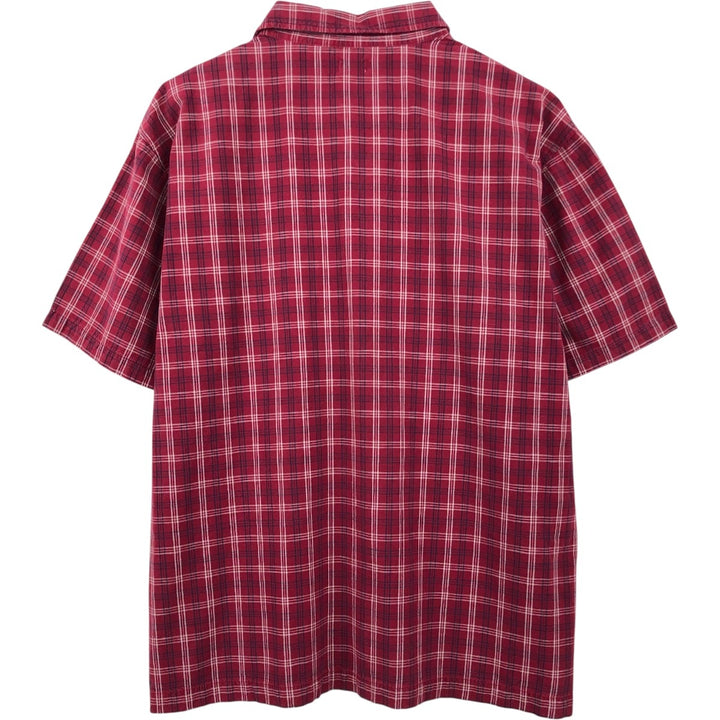 Levi's Short-Sleeve Open-Collar Cotton Shirt, Boxy Fit, Men's Size L (approx.) cotton red type Vintage Second Hand
