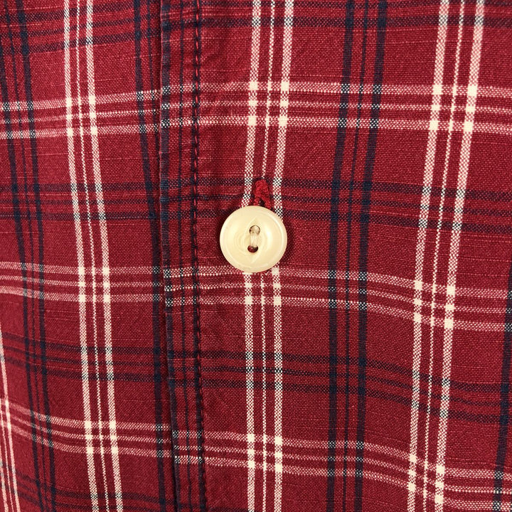 Levi's Short-Sleeve Open-Collar Cotton Shirt, Boxy Fit, Men's Size L (approx.) cotton red type Vintage Second Hand
