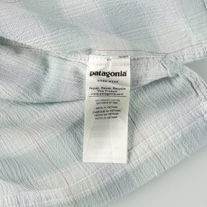 Patagonia Organic Cotton 52921SP19 Short-Sleeve Cotton Check Shirt, Boxy Shirt, Men's Size M cotton white type Vintage Second Hand