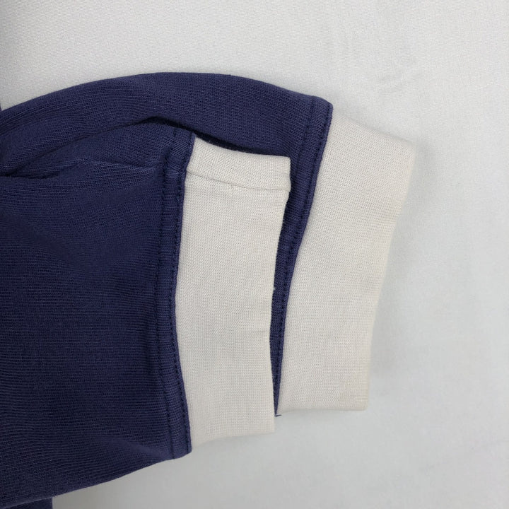 Adidas long-sleeved polo shirt, men's size M (approx.) cotton navy blue type Vintage Second Hand