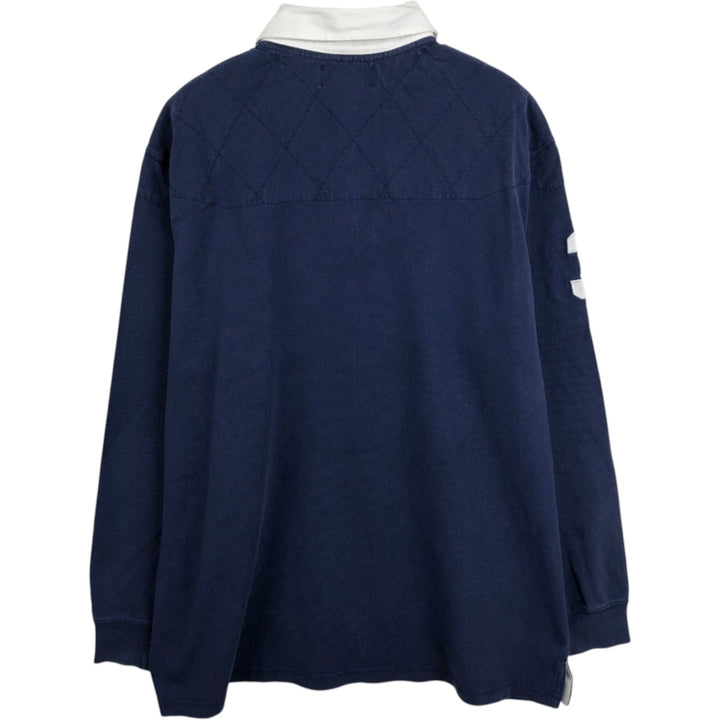 Ralph Lauren POLO by Ralph Lauren Big Pony Long Sleeve Rugby Shirt Men's XL cotton navy blue type Vintage Second Hand