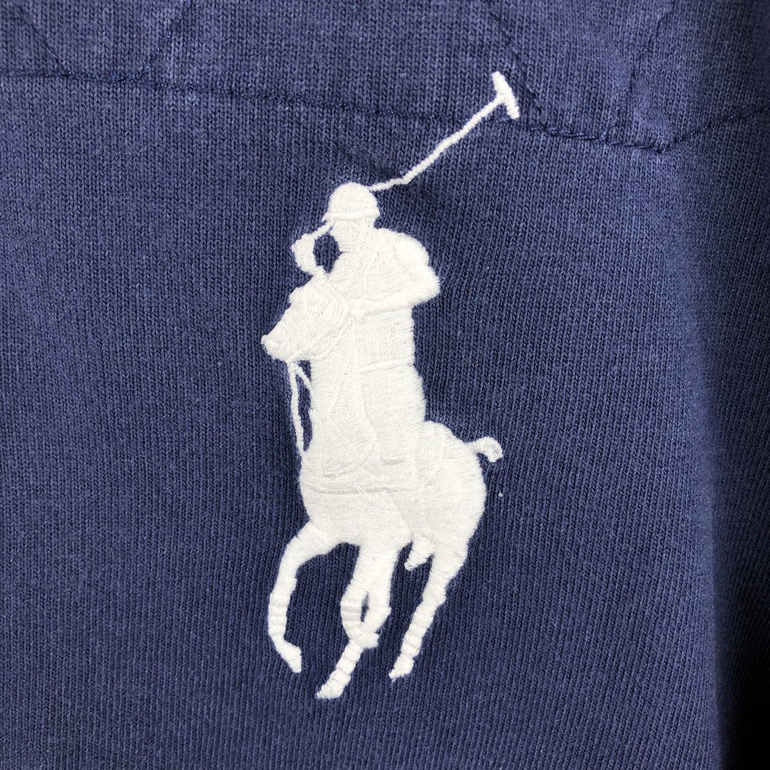 Ralph Lauren POLO by Ralph Lauren Big Pony Long Sleeve Rugby Shirt Men's XL cotton navy blue type Vintage Second Hand