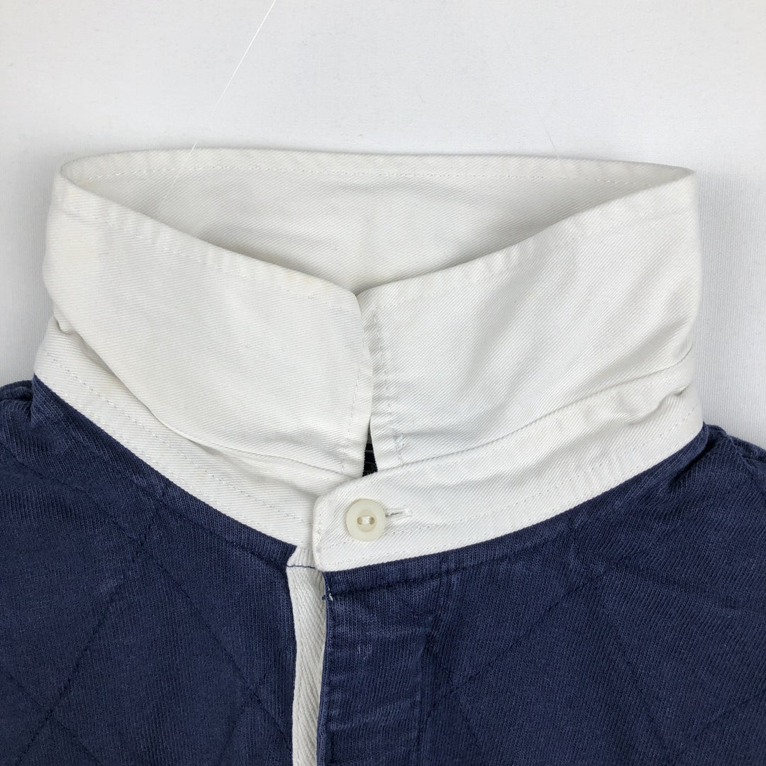 Ralph Lauren POLO by Ralph Lauren Big Pony Long Sleeve Rugby Shirt Men's XL cotton navy blue type Vintage Second Hand