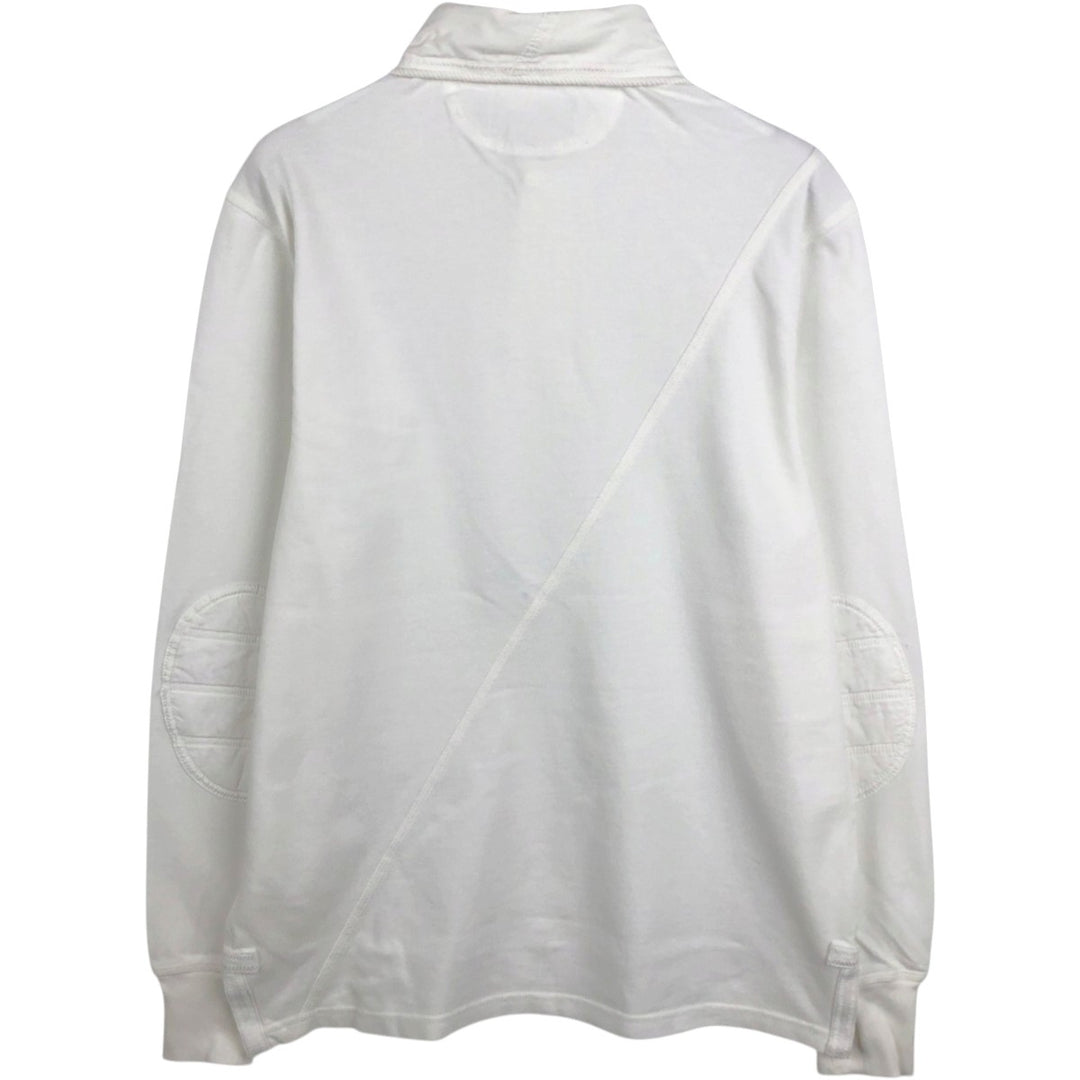 Ralph Lauren POLO by Ralph Lauren CUSTOM FIT Big Pony Long-Sleeve Rugby Shirt, Men's Size S (approx.) cotton white type Vintage Second Hand
