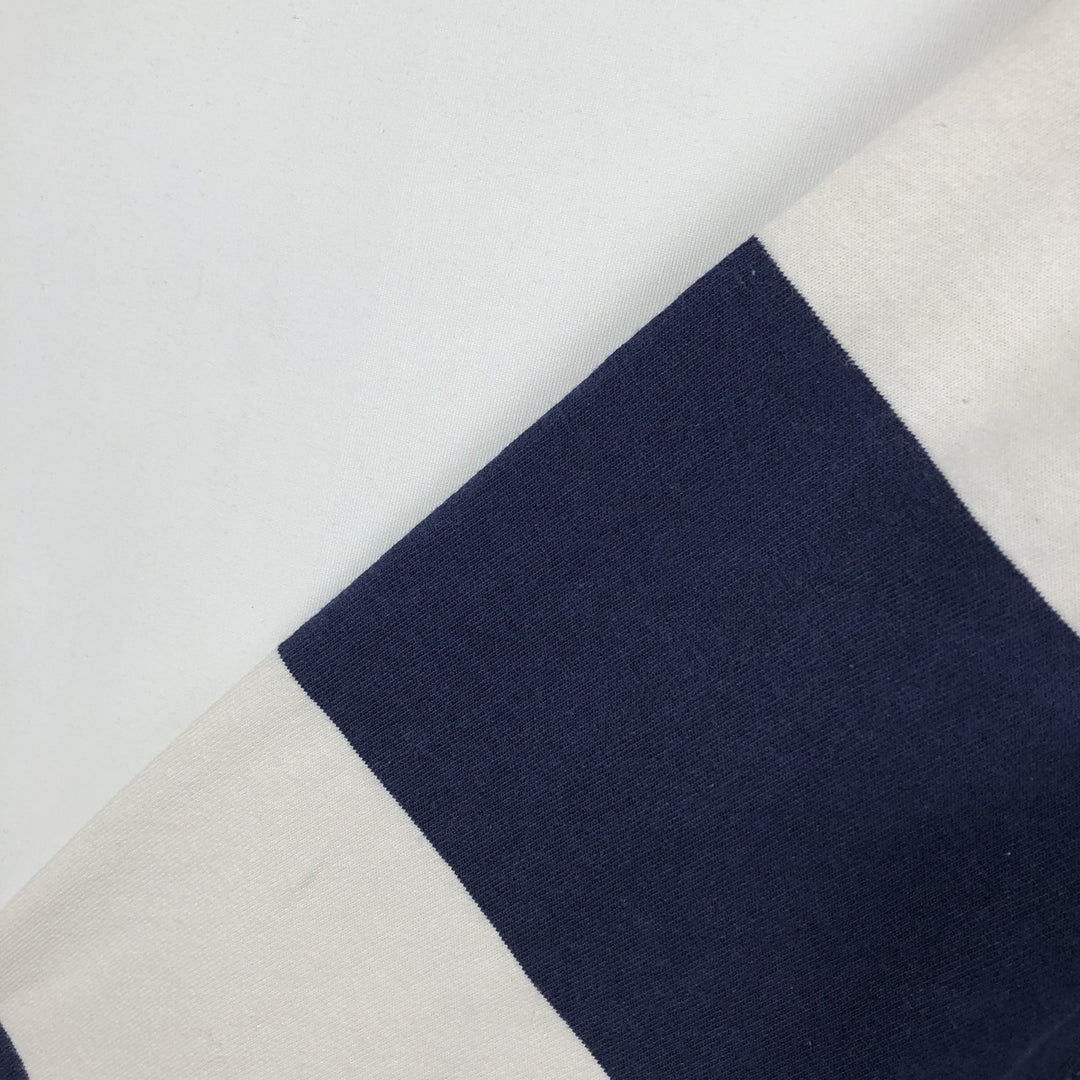 Ralph Lauren POLO by Ralph Lauren CUSTOM FIT Border Pattern Long Sleeve Rugby Shirt Men's M cotton white type Vintage Second Hand