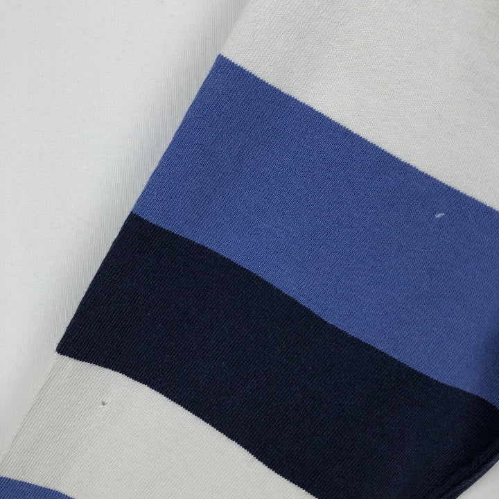 Ralph Lauren POLO by Ralph Lauren CUSTOM FIT Border Pattern Long Sleeve Rugby Shirt Men's M cotton navy blue type Vintage Second Hand