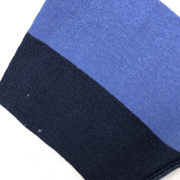 Ralph Lauren POLO by Ralph Lauren CUSTOM FIT Border Pattern Long Sleeve Rugby Shirt Men's M cotton navy blue type Vintage Second Hand