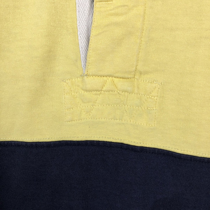 Ralph Lauren POLO by Ralph Lauren Striped Pattern Long Sleeve Rugby Shirt Men's Size L cotton yellow type Vintage Second Hand