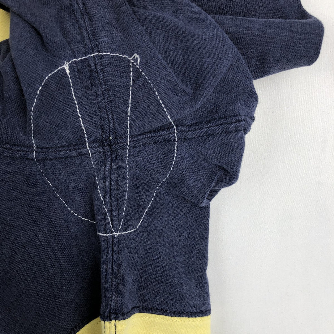Ralph Lauren POLO by Ralph Lauren Striped Pattern Long Sleeve Rugby Shirt Men's Size L cotton yellow type Vintage Second Hand
