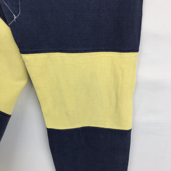 Ralph Lauren POLO by Ralph Lauren Striped Pattern Long Sleeve Rugby Shirt Men's Size L cotton yellow type Vintage Second Hand